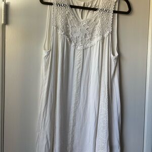 Torrid White Lace Knit Top